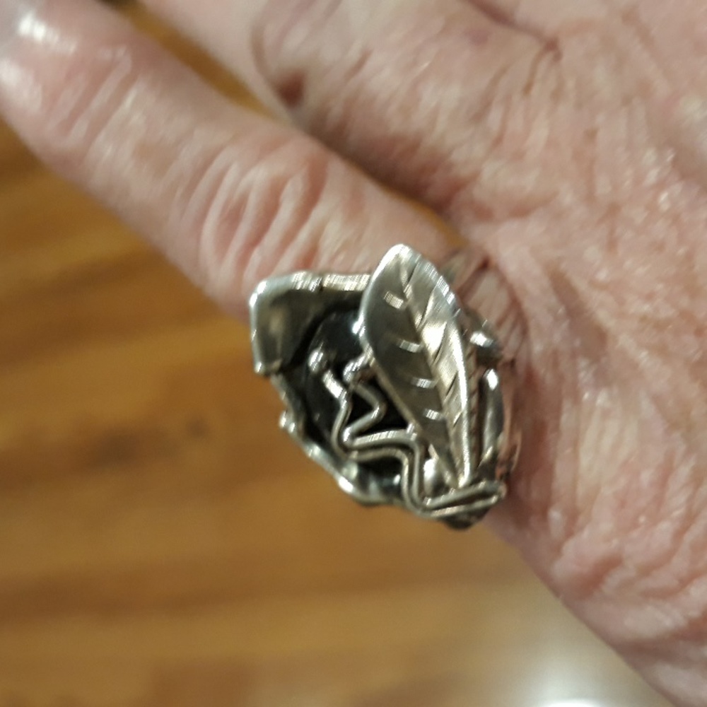 Sterling Silver Bat Ami Ring - image 2